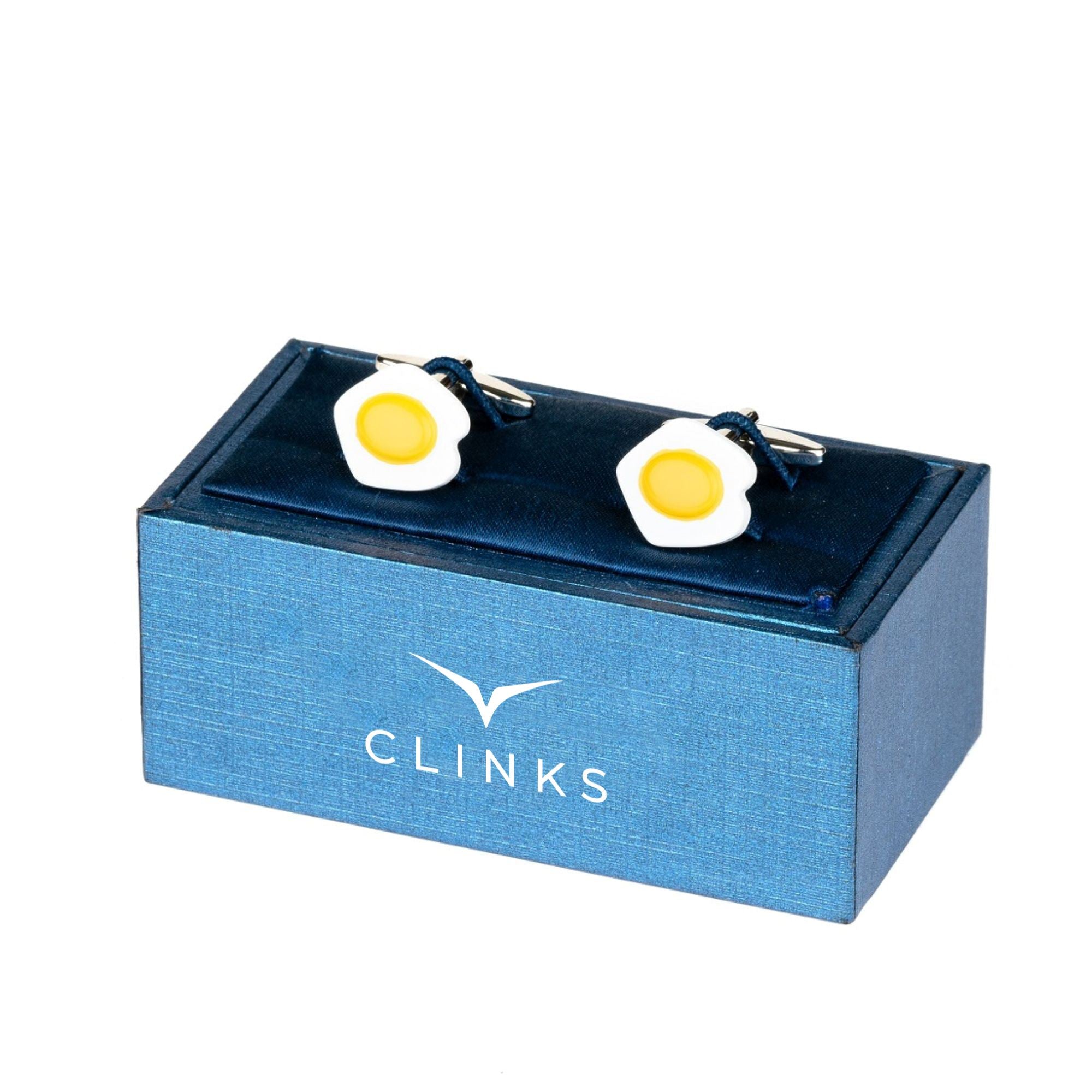 Fried Egg Cufflinks Novelty Cufflinks Clinks Australia