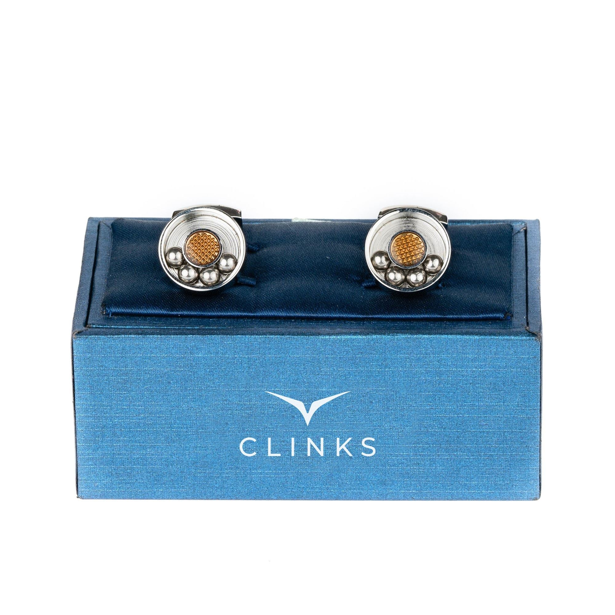 Moving Ball Bearing Cufflinks Silver Novelty Cufflinks Clinks Australia