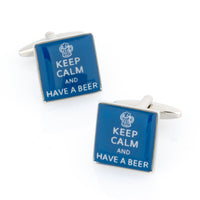 Keep Calm and Have a Beer Cufflinks Novelty Cufflinks Clinks Australia Keep Calm and Have a Beer Cufflinks