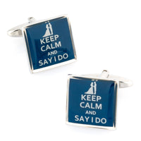 Keep Calm and Say I Do Cufflinks Novelty Cufflinks Clinks Australia
