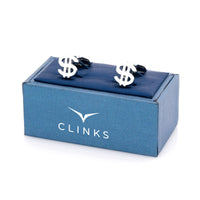 "$" Silver Dollar Sign Cufflinks Novelty Cufflinks Clinks Australia