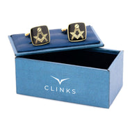 Freemason Masonic Black/Gold Cufflinks Novelty Cufflinks Clinks Australia