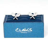 Crossed Tennis Racquet Cufflinks Novelty Cufflinks Clinks Australia