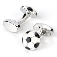 Black & White Soccer Ball Cufflinks Novelty Cufflinks Clinks Australia