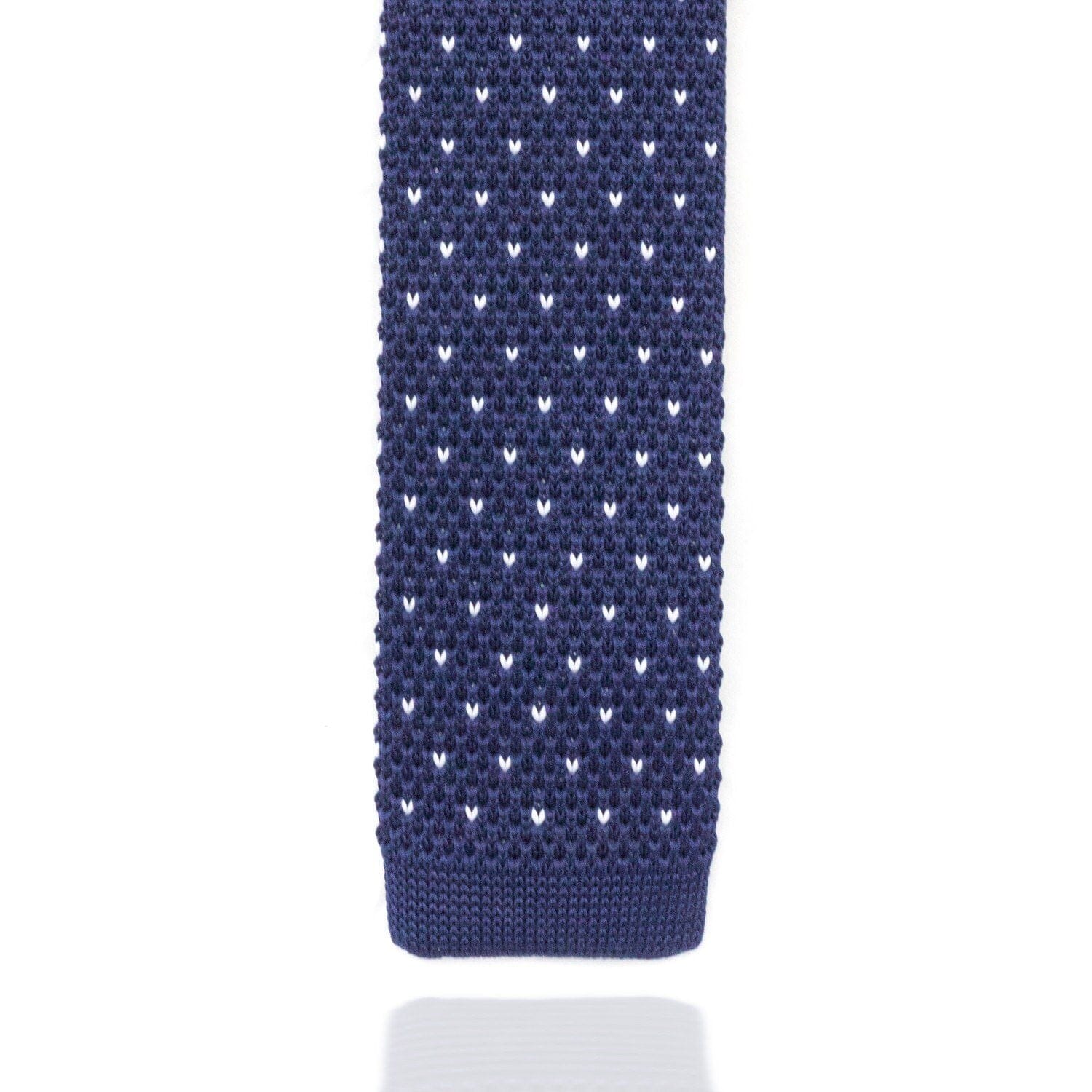 Blue and White Dot Knitted Tie Ties Cuffed.com.au