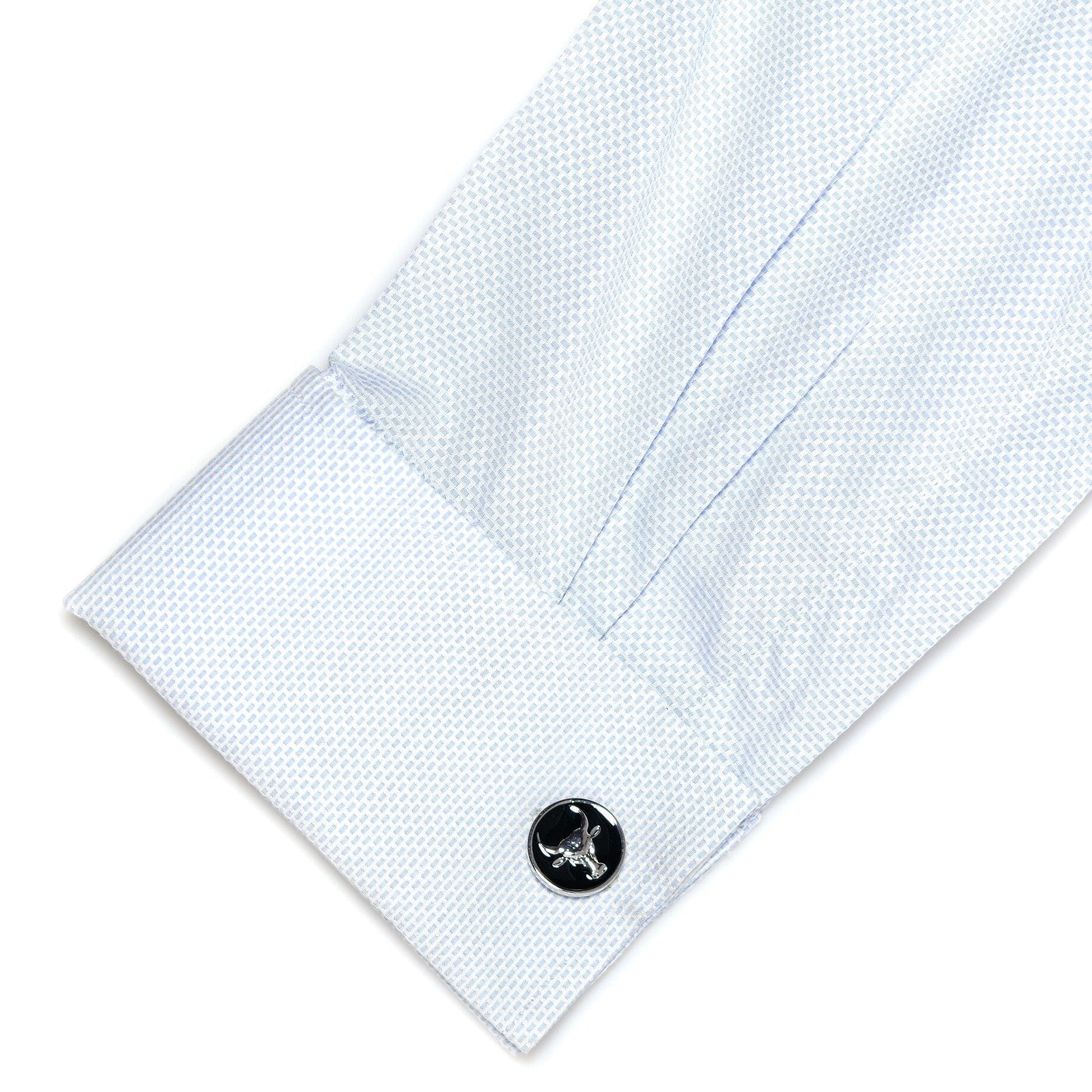 Bull Black Enamel Cufflinks Novelty Cufflinks Clinks Australia