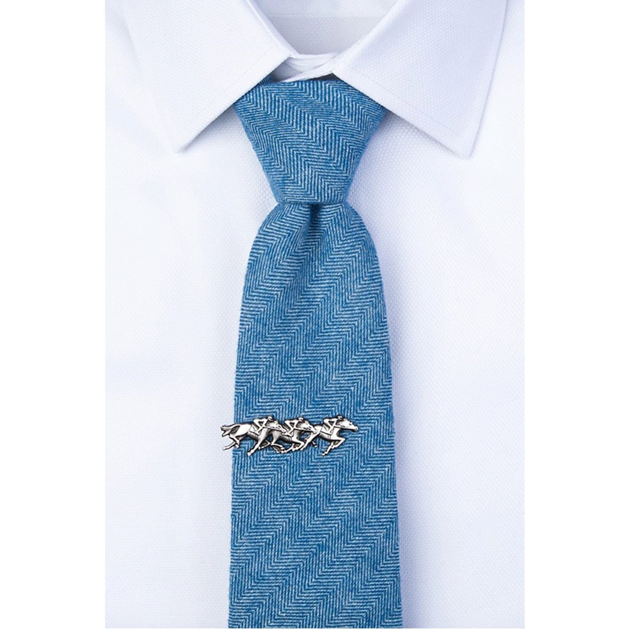 Vintage Horse Racing Tie Bar Tie Clips Clinks
