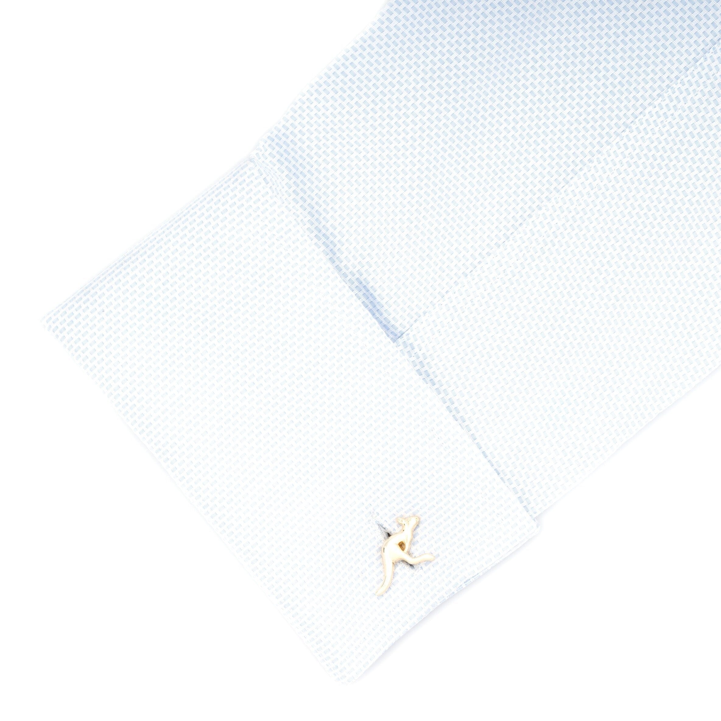Australian Gold Kangaroo Cufflinks Novelty Cufflinks Clinks Australia
