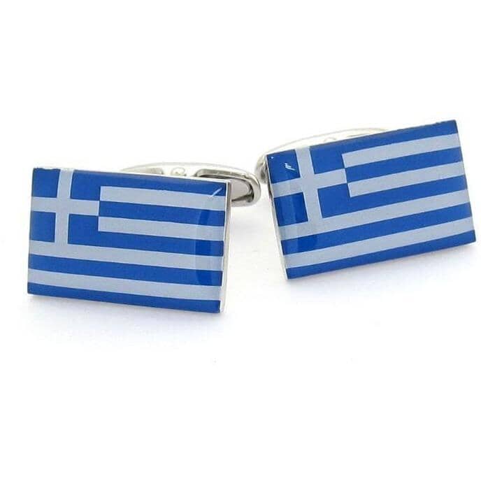 Flag of Greece - Greek Flag Cufflinks Novelty Cufflinks Clinks Australia Flag of Greece - Greek Flag Cufflinks