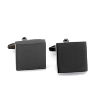Shiny Black Square Cufflinks Classic & Modern Cufflinks Clinks Australia