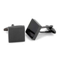 Shiny Black Square Cufflinks Classic & Modern Cufflinks Clinks Australia