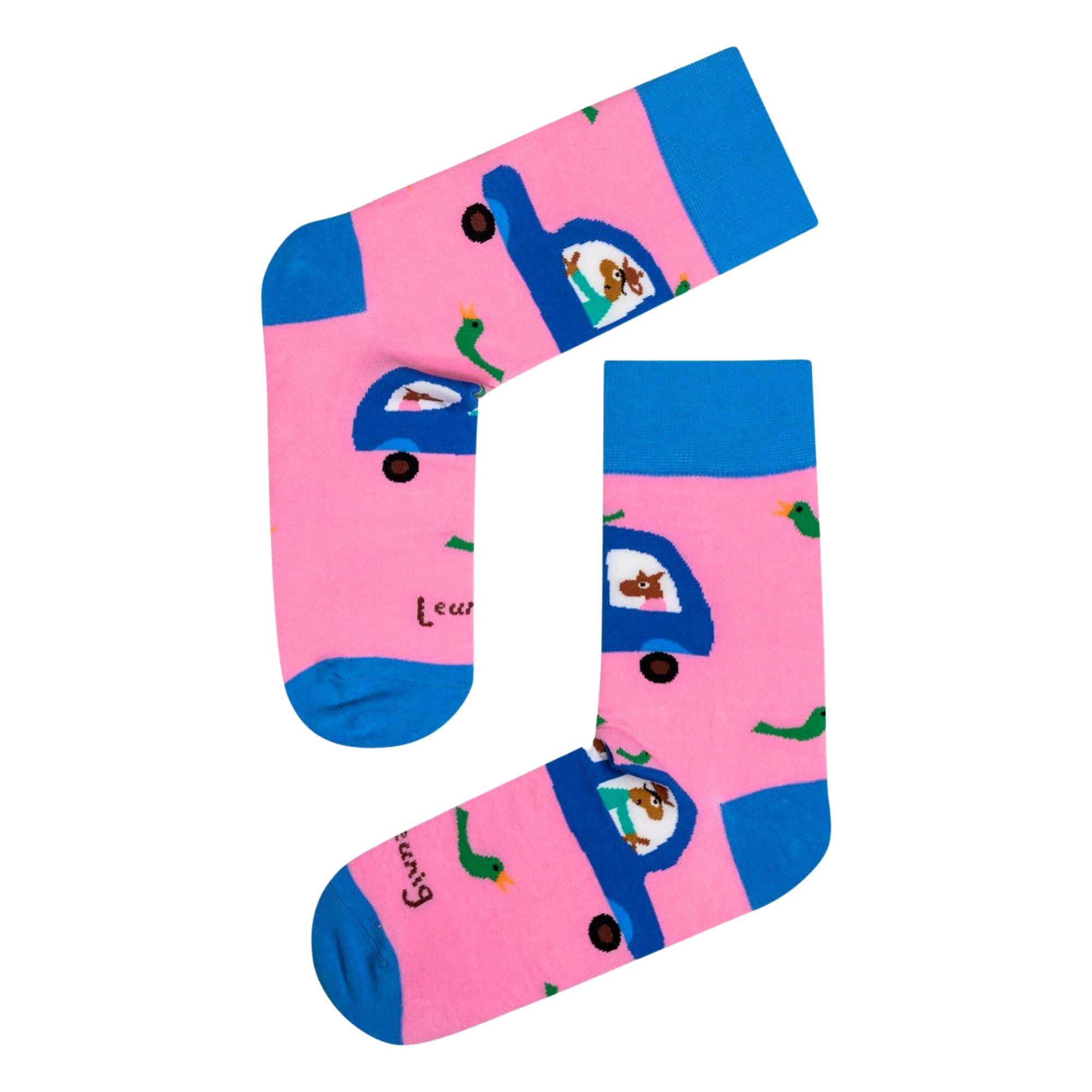 Michael Leunig Cars Pink Socks Socks Leunig for James Harper Default