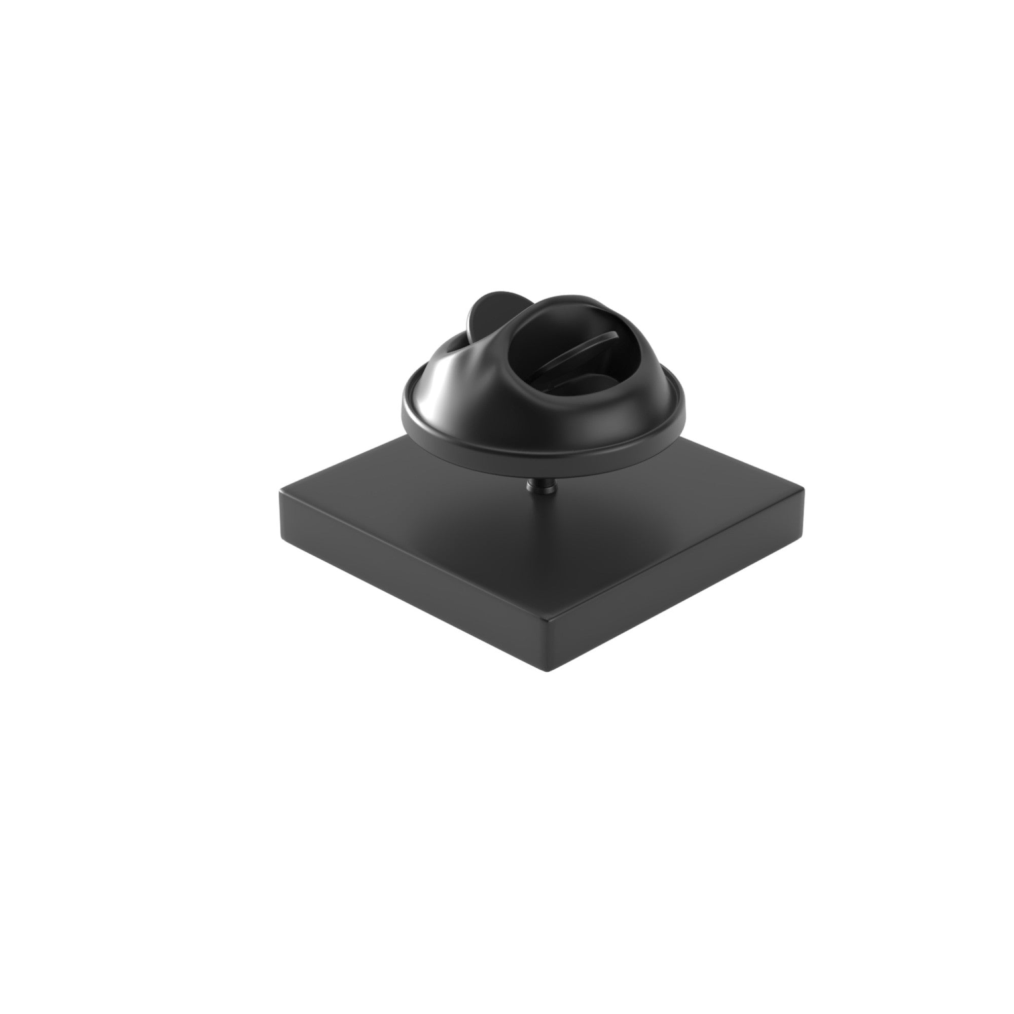 Square Brushed Black Engravable Lapel Pin