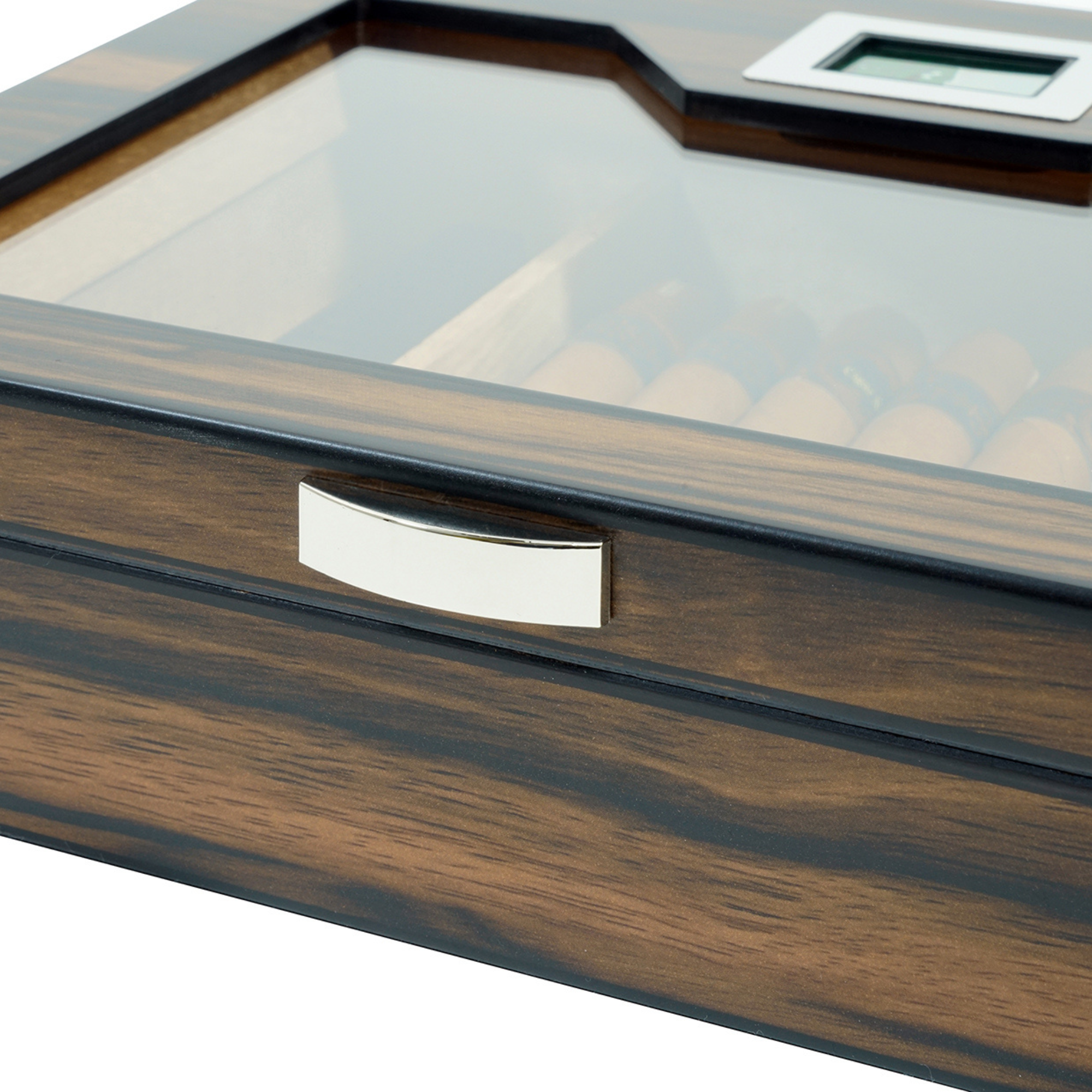 12-20 CT Ebony Wooden Cigar Humidor Box for Cigars
