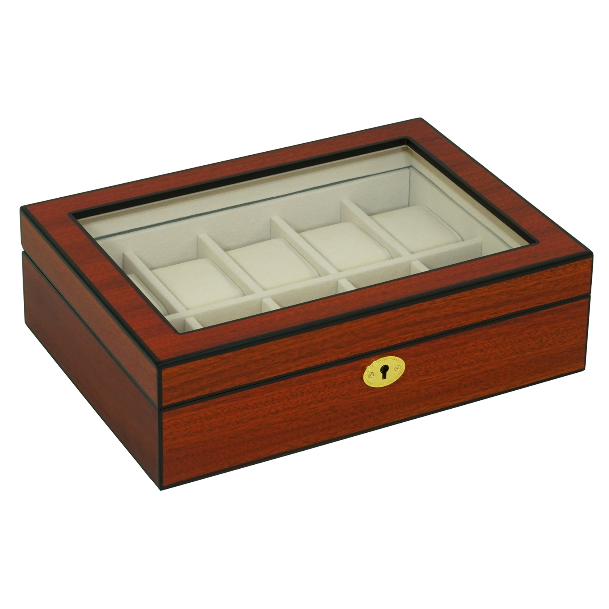 Cherry Wooden Watch Box for 10 Watches