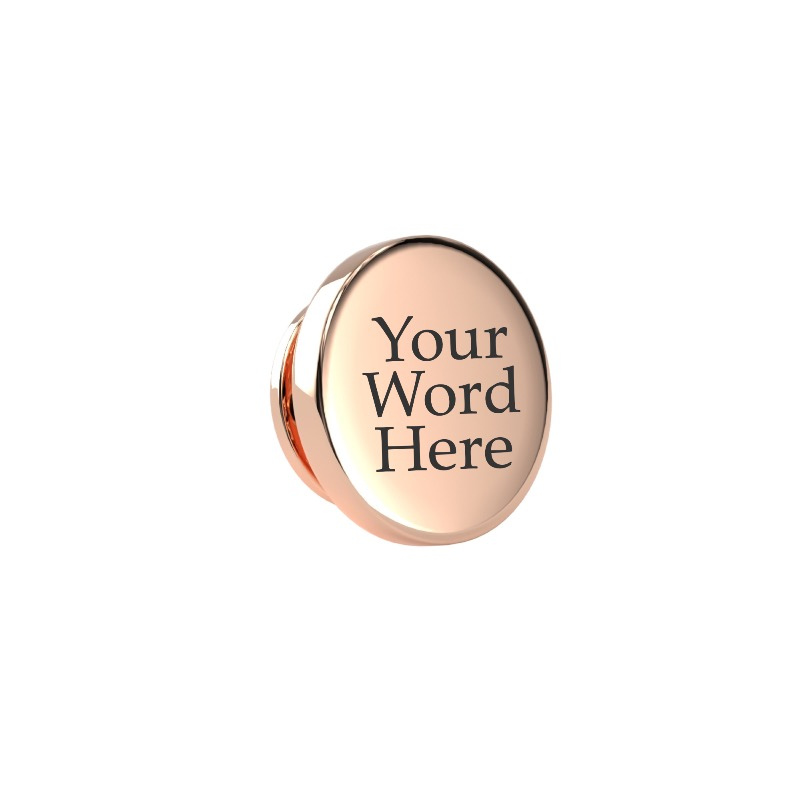 Custom Word Engraved Round Lapel Pin