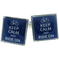 Keep Calm and Ride On Cufflinks Novelty Cufflinks Clinks Australia Keep Calm and Ride On Cufflinks