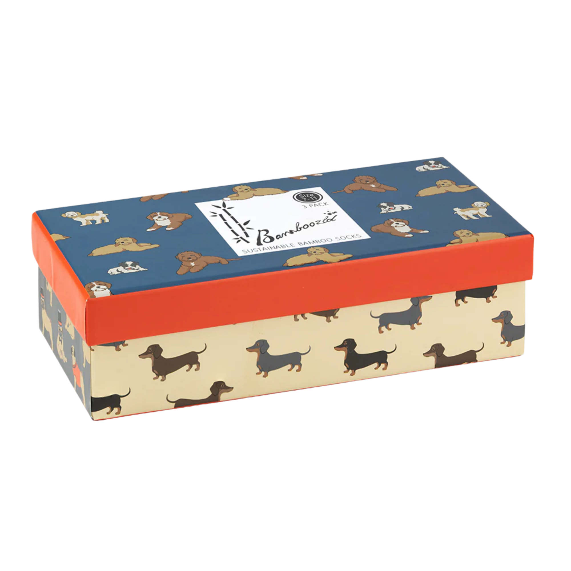 Mens Mans Best Friend 3pk Gift Set Bamboo Socks