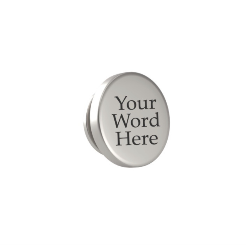 Custom Word Engraved Round Lapel Pin