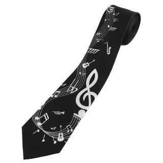 Cravate Notes de Musique Noire