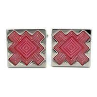 Red Cutout Design Cufflinks