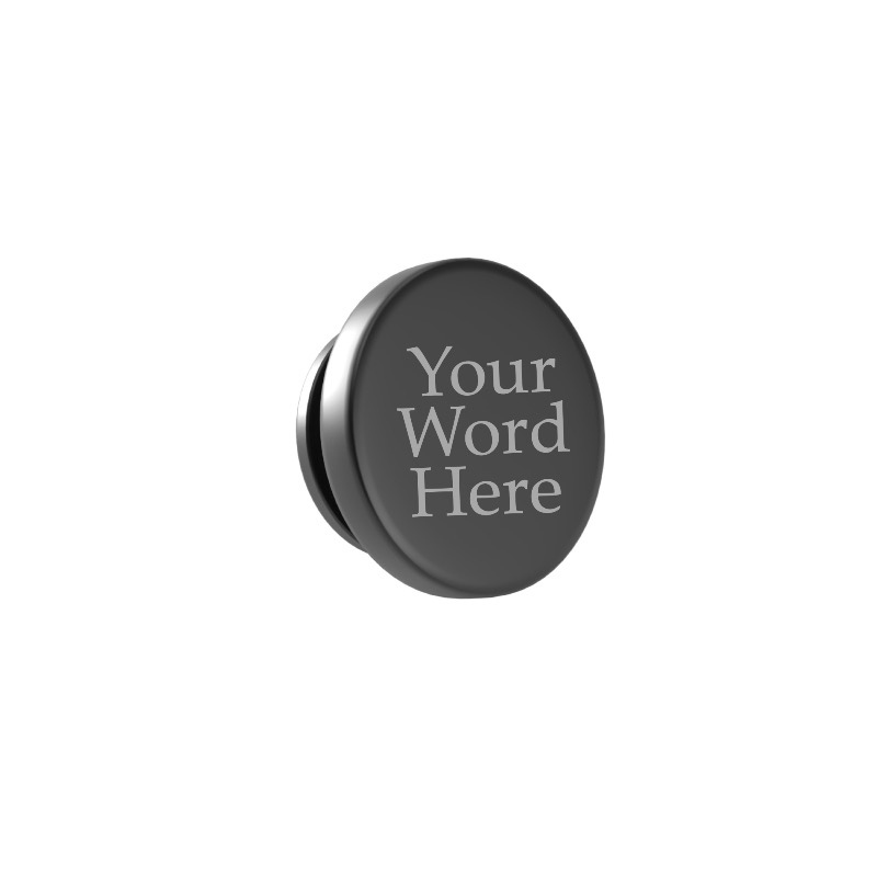 Custom Word Engraved Round Lapel Pin
