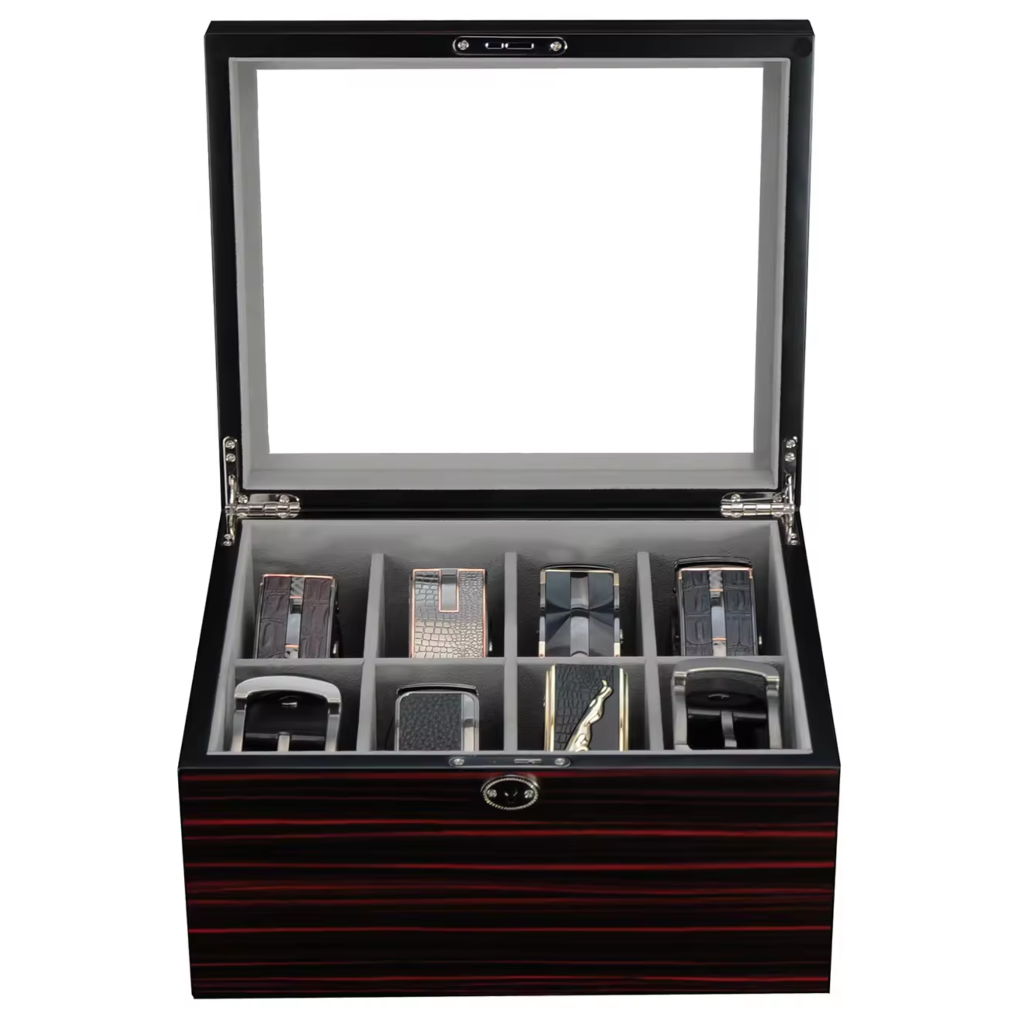 Seconds - 8 Slots Ebony Wooden Belt Box