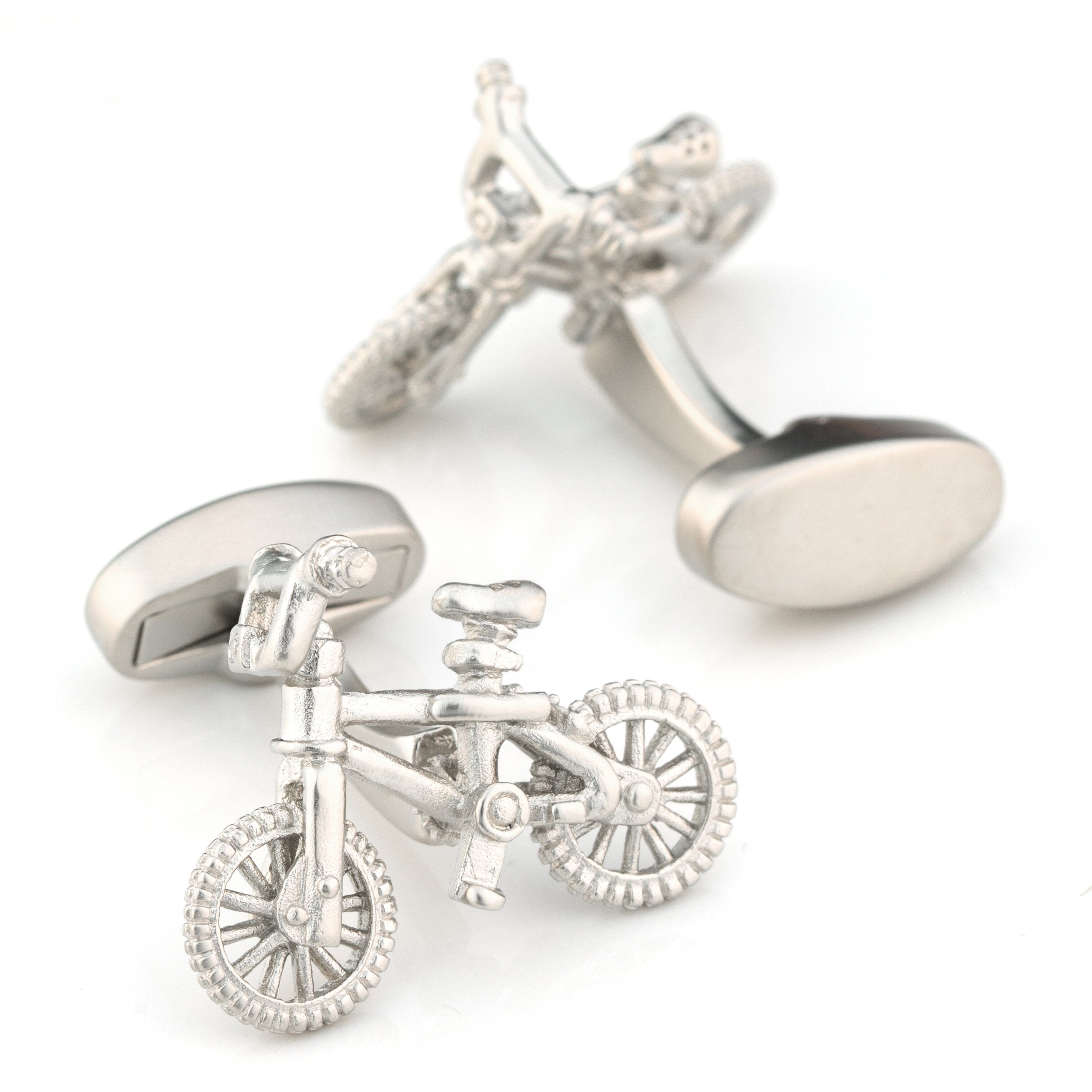 Silver Bicycle Cufflinks Novelty Cufflinks Clinks Australia 