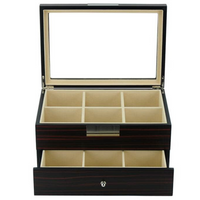 Seconds- Ebony Wooden Tie Box for 12