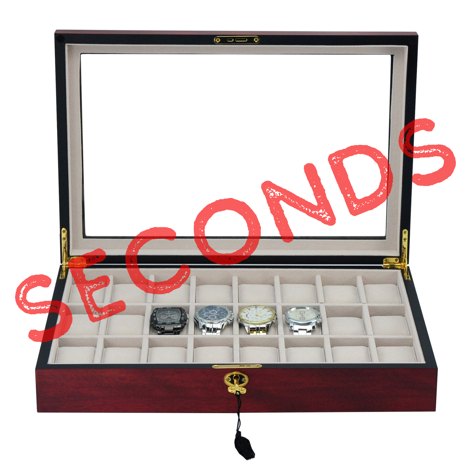 Seconds - 24 Slots Wooden Watch Box