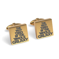 Best Dad in the Galaxy Engraved Cufflinks