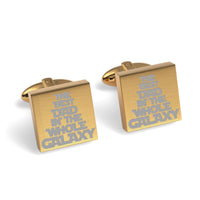 Best Dad in the Galaxy Engraved Cufflinks