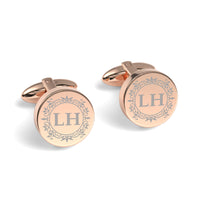 Elegant Engraved Initials Cufflinks