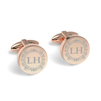 Elegant Engraved Initials Cufflinks