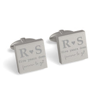 Five Years Down Forever to Go Engraved Cufflinks