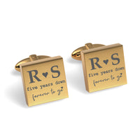 Five Years Down Forever to Go Engraved Cufflinks