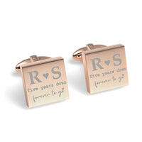 Five Years Down Forever to Go Engraved Cufflinks