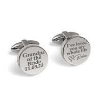 Grandpa of the Bride Engraved Cufflinks