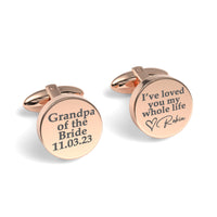 Grandpa of the Bride Engraved Cufflinks