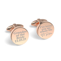 Grandpa of the Bride Engraved Cufflinks