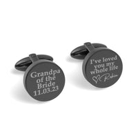 Grandpa of the Bride Engraved Cufflinks