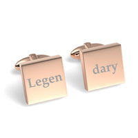 Legendary Engraved Square Cufflinks