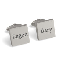 Legendary Engraved Square Cufflinks