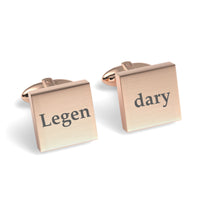Legendary Engraved Square Cufflinks