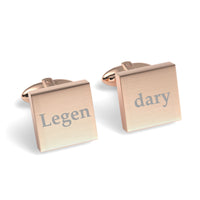 Legendary Engraved Square Cufflinks
