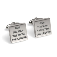 The Man The Myth The Legend Engraved Cufflinks