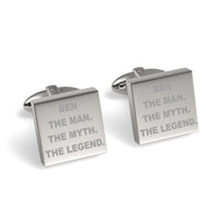 The Man The Myth The Legend Engraved Cufflinks