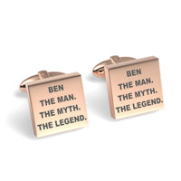 The Man The Myth The Legend Engraved Cufflinks