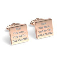 The Man The Myth The Legend Engraved Cufflinks