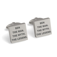 The Man The Myth The Legend Engraved Cufflinks